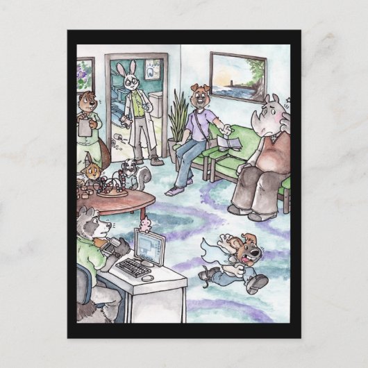 Ren weg! Briefkaart (Voorkant)