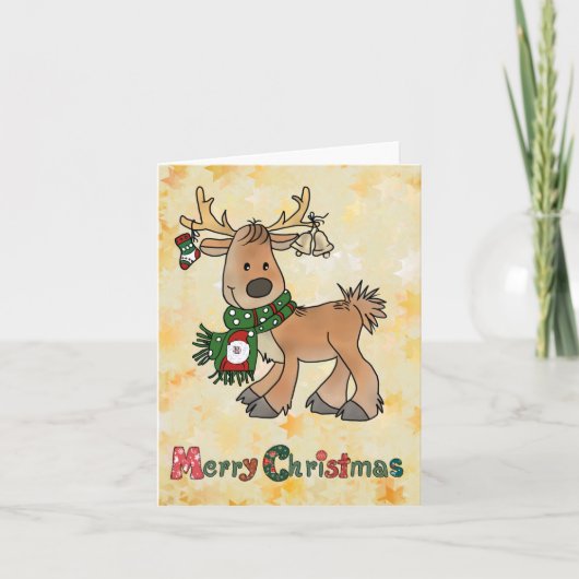 Ren zu Weihnachten Kaart (Voorkant)