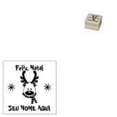 Rena de Natal Rubberstempel (Gestempeld)