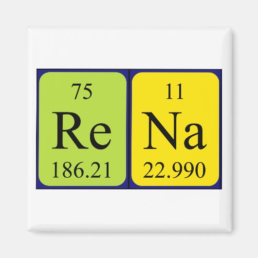 Rena periodiek table name magnet (Voorkant)