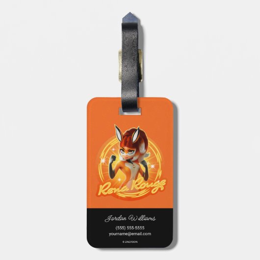 Rena Rouge Circle Badge Bagagelabel (Achterkant verticaal)