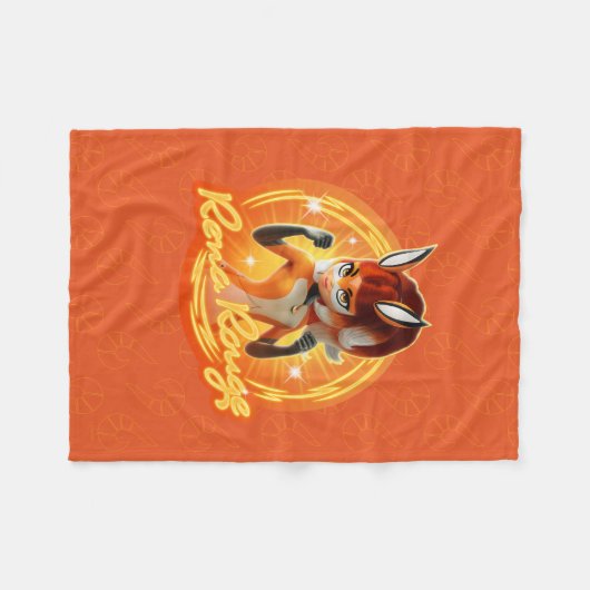 Rena Rouge Circle Badge Fleece Deken (Voorkant (Horizontaal))