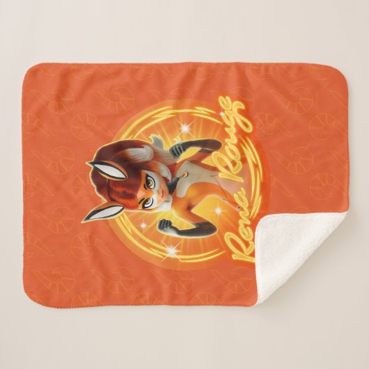 Rena Rouge Circle Badge Sherpa Deken (Voorkant (horizontaal))