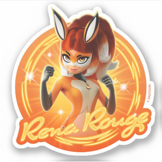 Rena Rouge Circle Badge Sticker (Voorkant)