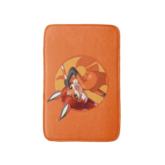 Rena Rouge Oranje badge Badmat (Voorkant Verticaal)
