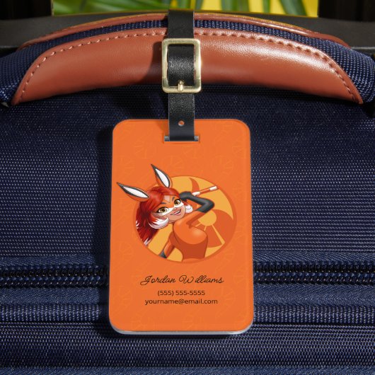 Rena Rouge Oranje badge Bagagelabel (Voorkant Insitu 2)