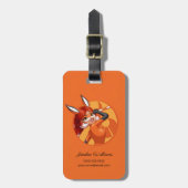 Rena Rouge Oranje badge Bagagelabel (Voorkant verticaal)