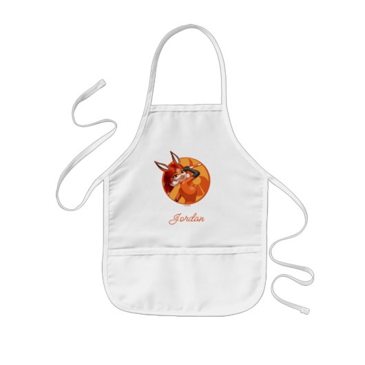 Rena Rouge Oranje badge Kinder Schort (Voorkant)