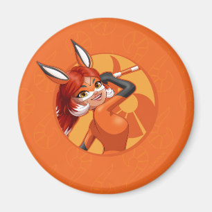 Rena Rouge Oranje badge Magneet