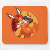 Rena Rouge Oranje badge Muismat (Voorkant)