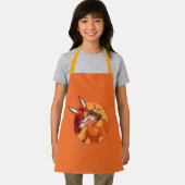 Rena Rouge Oranje badge Schort (Insitu)