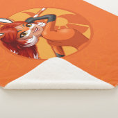 Rena Rouge Oranje badge Sherpa Deken (3/4)