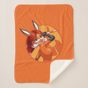 Rena Rouge Oranje badge Sherpa Deken