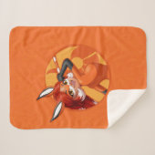 Rena Rouge Oranje badge Sherpa Deken (Voorkant (horizontaal))