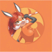 Rena Rouge Oranje badge Sticker (Voorkant)