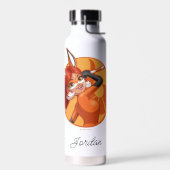 Rena Rouge Oranje badge Waterfles (Links)