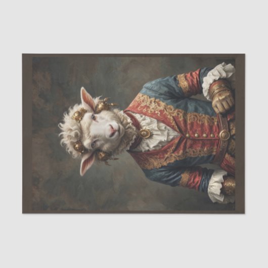 Renaissance adellijke schapen in koninklijke kledi tissuepapier (Voorkant)