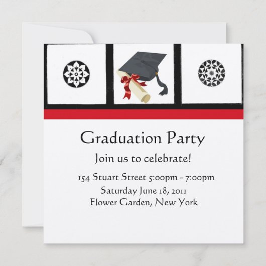 RENAISSANCE AFSTUDEREN Red Wax Seal Monogram Kaart (Achterkant)