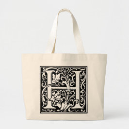 Renaissance alfabet letter H op Canvas tas