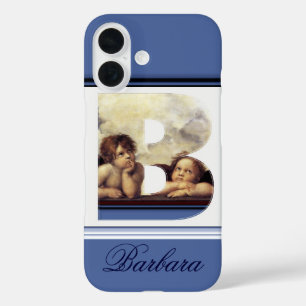 RENAISSANCE ANGEL B LETTER Winged Cherub Monogram iPhone 16 Hoesje