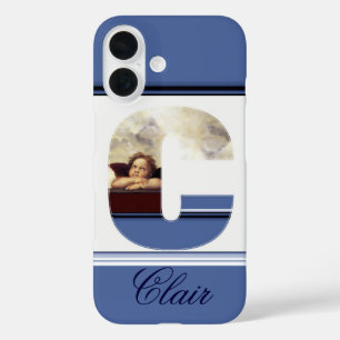 RENAISSANCE ANGEL C LETTER Winged Cherub Monogram iPhone 16 Hoesje