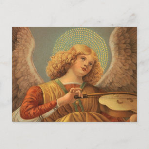 Renaissance Angel die Violin Melozzo da Forli spee Feestdagenkaart