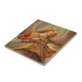 Renaissance Angel die Violin Melozzo da Forli spee Tegeltje (Zijkant)