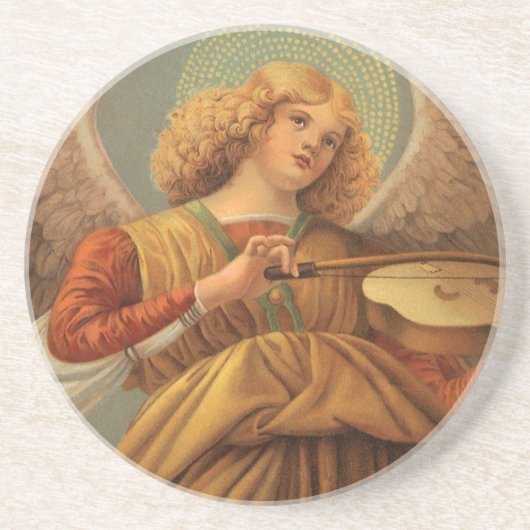 Renaissance Angel die Violin Melozzo da Forli spee Zandsteen Onderzetter (Voorkant)