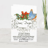 Renaissance Angel & Dove Kerstmis Feestdagen Kaart (Achterkant)