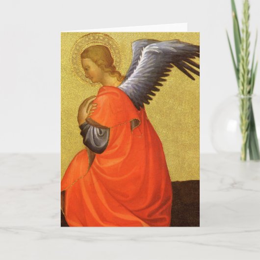 Renaissance Angel van de kapitein van het Bambino Feestdagen Kaart (Voorkant)