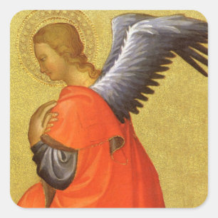 Renaissance Angel van de kapitein van het Bambino  Vierkante Sticker