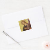 Renaissance Angel van de kapitein van het Bambino  Vierkante Sticker (Envelop)