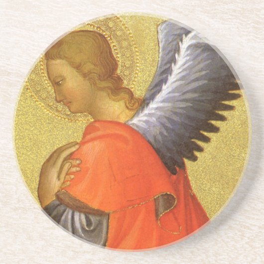 Renaissance Angel van de kapitein van het Bambino Zandsteen Onderzetter (Voorkant)
