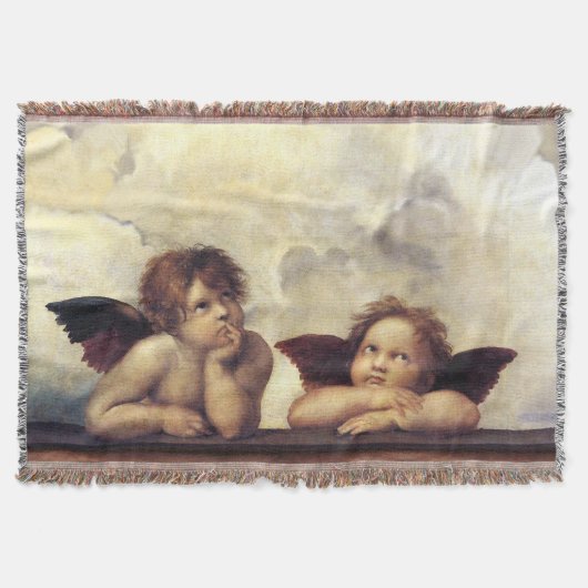 RENAISSANCE ANGELS Raffaello Sanzio, Winged Cherub Deken (Voorkant)