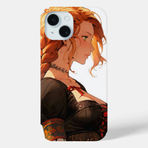 renaissance-anime vrouw iPhone 15 case