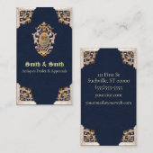 Renaissance Antiek stijl (blauw) Visitekaartje (Voorkant / Achterkant)