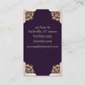 Renaissance Antiek Style (Paars) Visitekaartje (Achterkant)