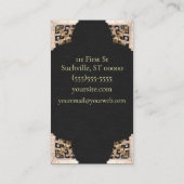Renaissance Antiek Style (zwart) Visitekaartje (Achterkant)