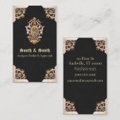 Renaissance Antiek Style (zwart) Visitekaartje (Voorkant / Achterkant)
