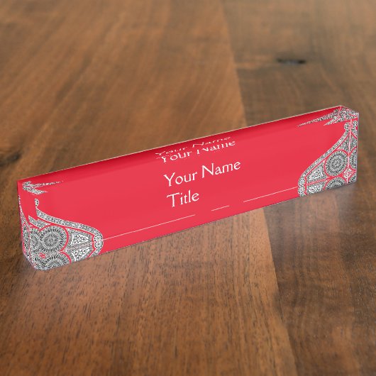 RENAISSANCE ARCHITECT, Architectuur, rood wit Naambordje (Zijkant)