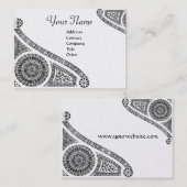 RENAISSANCE ARCHITECT, architectuur, zwart platina Visitekaartje (Voorkant / Achterkant)