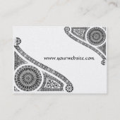 RENAISSANCE ARCHITECT, architectuur, zwart platina Visitekaartje (Achterkant)