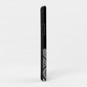 RENAISSANCE ARCHITECT Black White Gem Monogram Case-Mate iPhone Case (Achterkant/rechts)