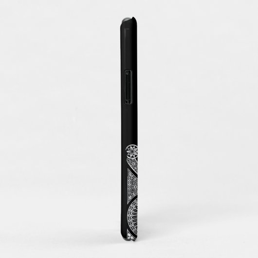 RENAISSANCE ARCHITECT Black White Gem Monogram Case-Mate iPhone Case (Achterkant/rechts)