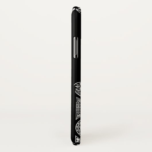 RENAISSANCE ARCHITECT Black White Gem Monogram Case-Mate iPhone Case (Achterkant / rechts)