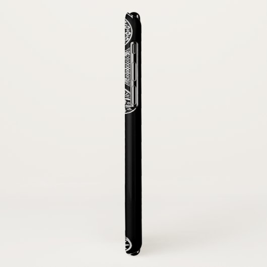 RENAISSANCE ARCHITECT Black White Gem Monogram Case-Mate iPhone Case (Achterkant/links)