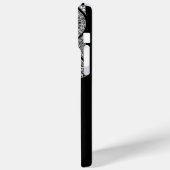 RENAISSANCE ARCHITECT Black White Gem Monogram Case-Mate iPhone Case (Achterkant / Links)