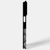 RENAISSANCE ARCHITECT Black White Gem Monogram Case-Mate iPhone Case (Achterkant / Rechts)