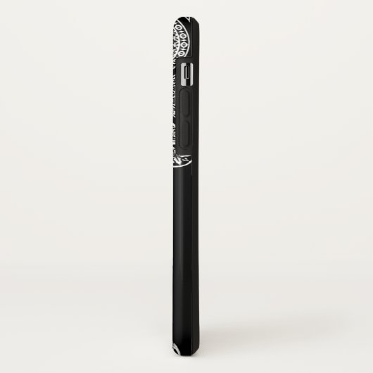 RENAISSANCE ARCHITECT Black White Gem Monogram Case-Mate iPhone Case (Achterkant/links)