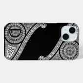 RENAISSANCE ARCHITECT Black White Monogram Case-Mate iPhone Case (Achterkant (horizontaal))